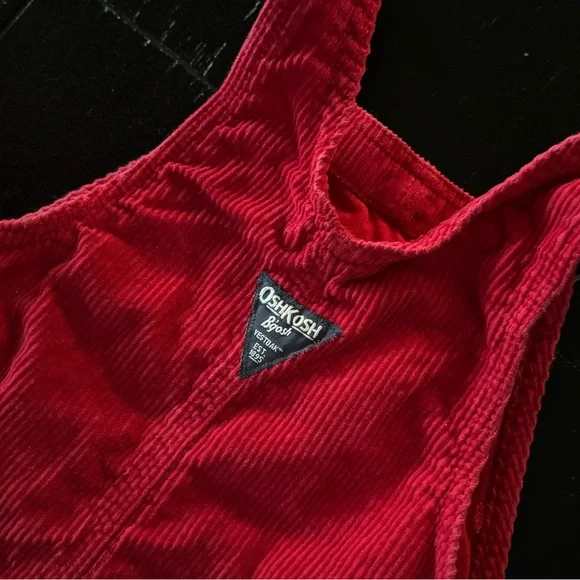 3T OshKosh B'gosh Red Overalls Dennis the Menace or Chucky Costume - Picture 8 of 10